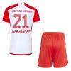 Virallinen Fanipaita + Shortsit FC Bayern München Lucas Hernandez 21 Kotipelipaita 2023-24 - Lasten